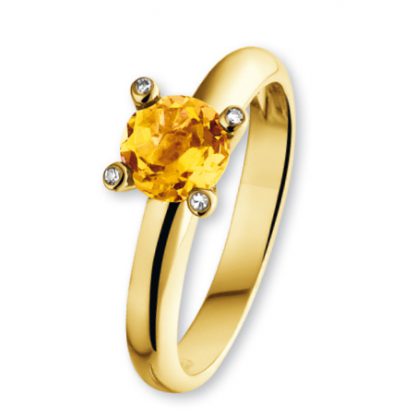 ISIS Jewels Aanschuifring van goud met citrien edelsteen-0